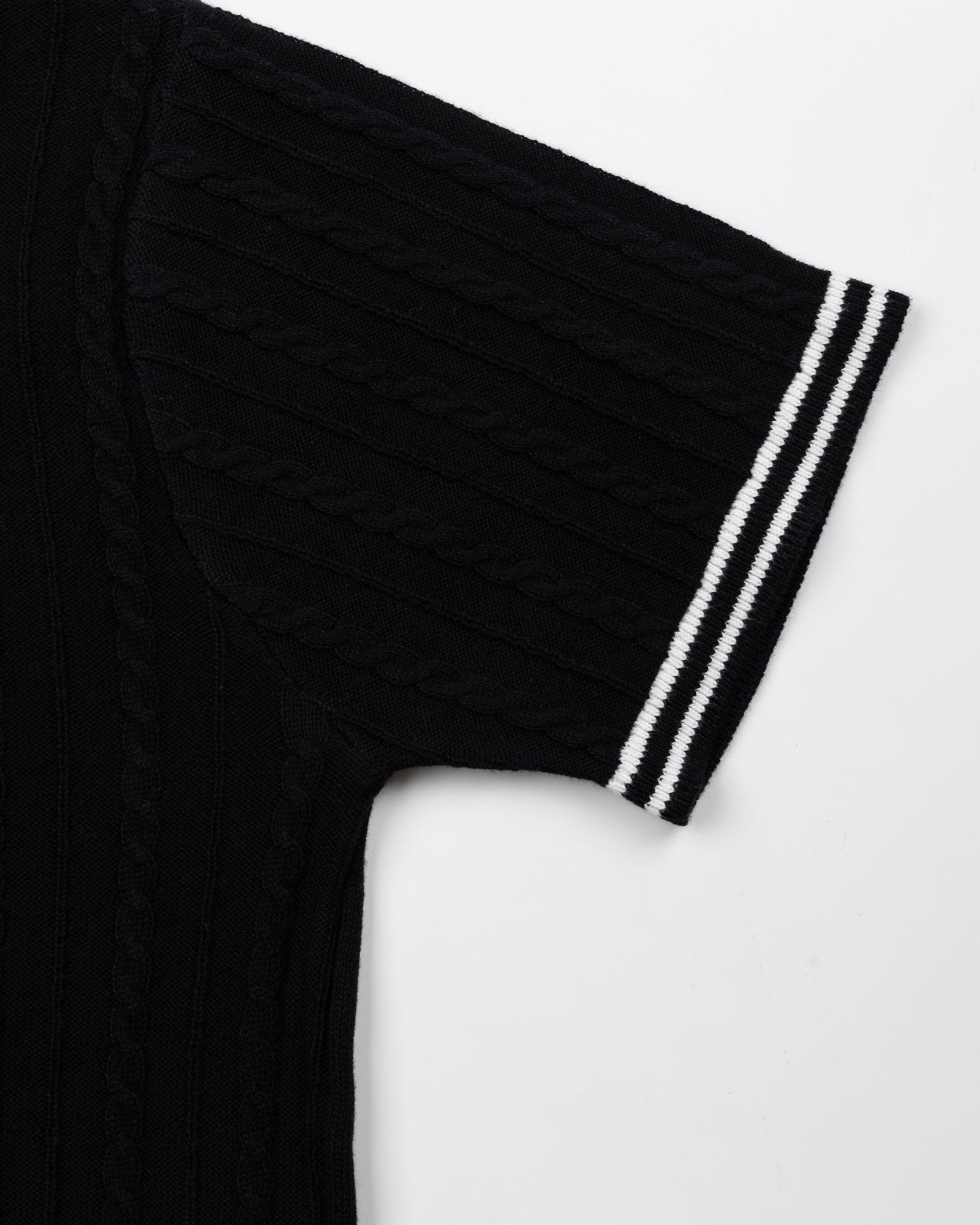 Oksira Black Cotton Polo T-Shirt - John Ellies