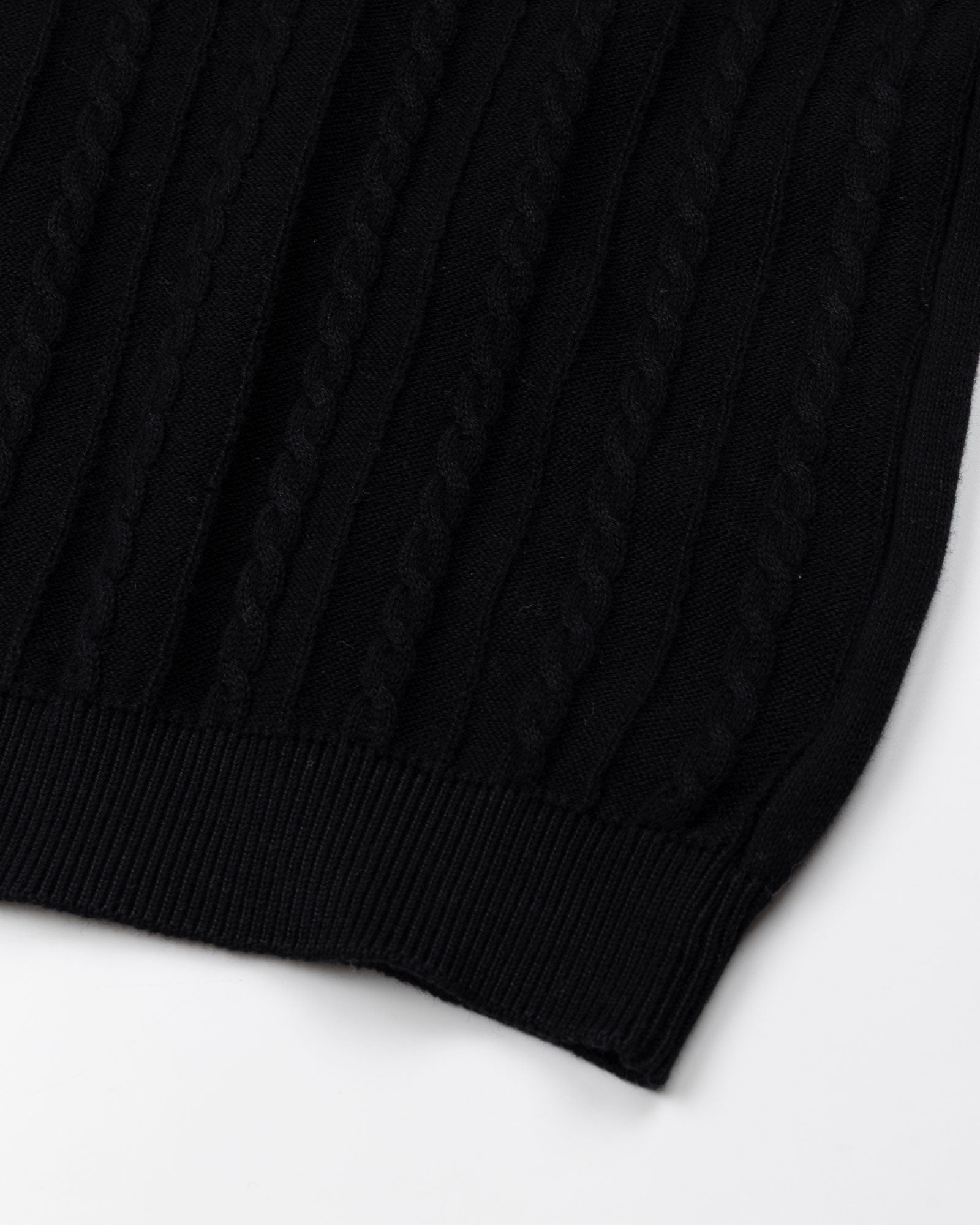 Oksira Black Cotton Polo T-Shirt - John Ellies