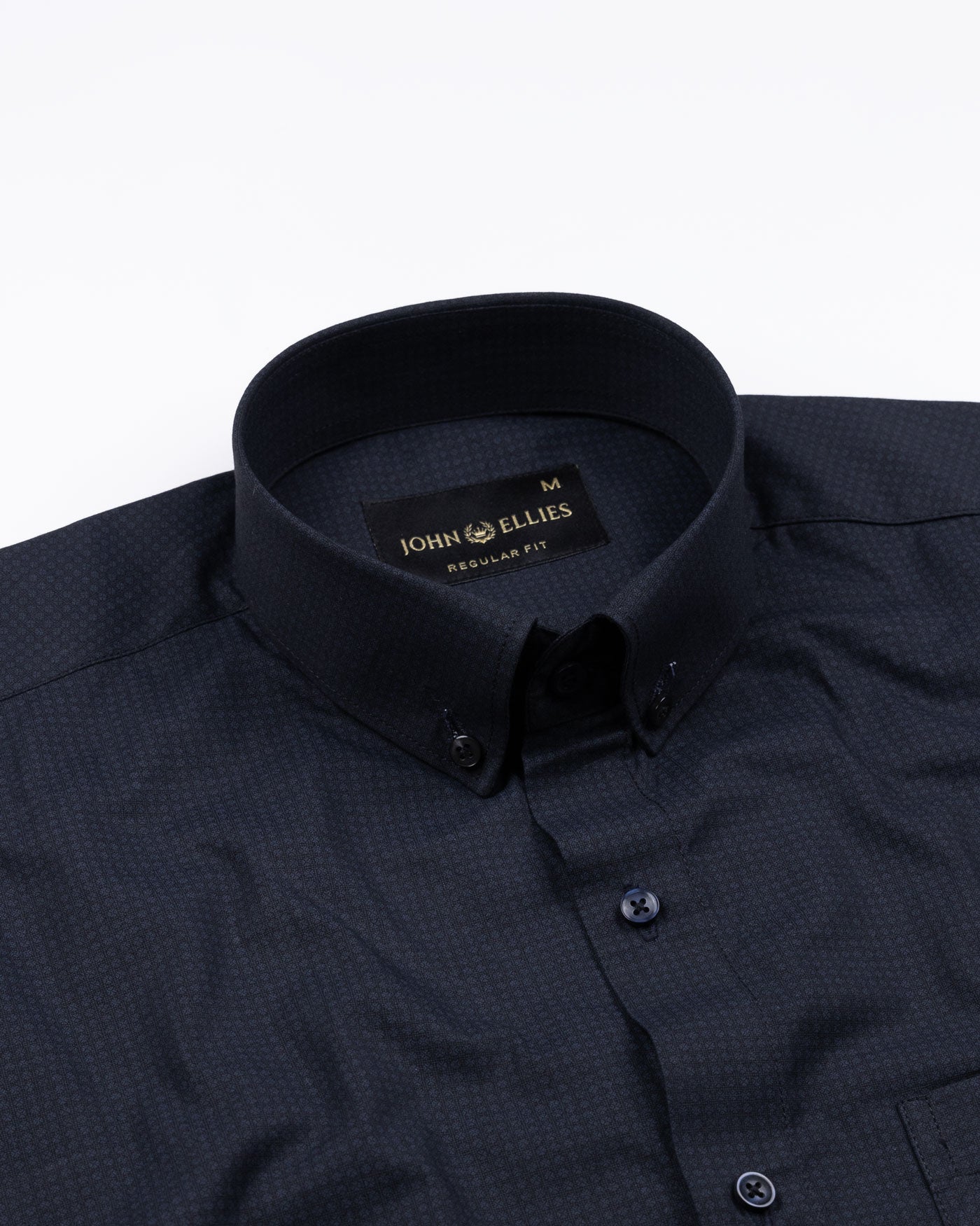 Artistic Midnight Navy Cotton Printed Shirt - John Ellies