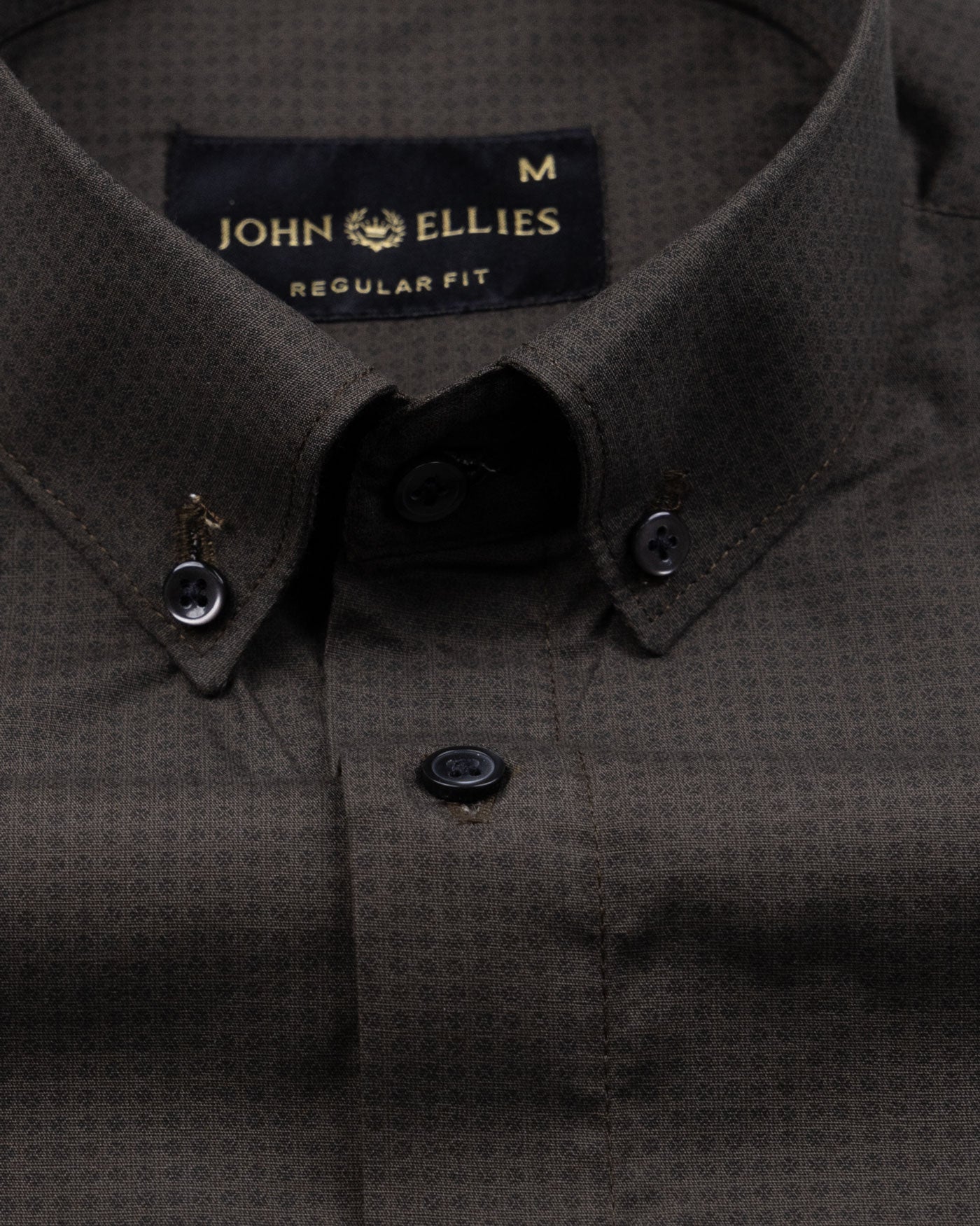 Artistic Hemlock Olive Cotton Printed Shirt - John Ellies