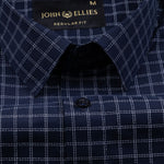 Sven Patrick Blue Cotton Checked Printed Shirt - John Ellies