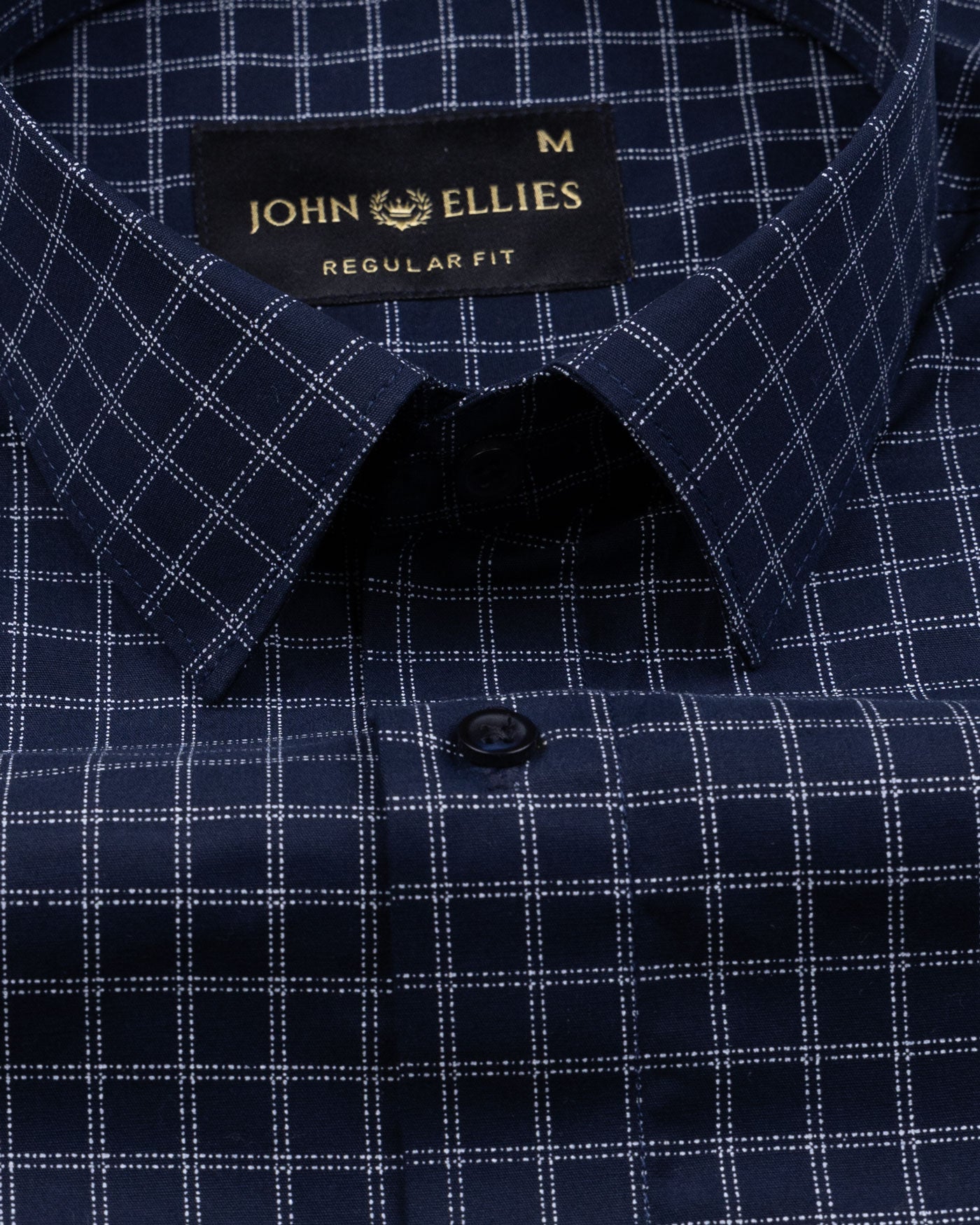 Sven Patrick Blue Cotton Checked Printed Shirt - John Ellies