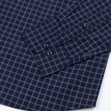 Sven Patrick Blue Cotton Checked Printed Shirt - John Ellies