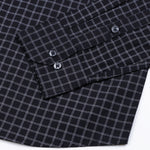 Sven Vampire Black Cotton Checked Printed Shirt - John Ellies