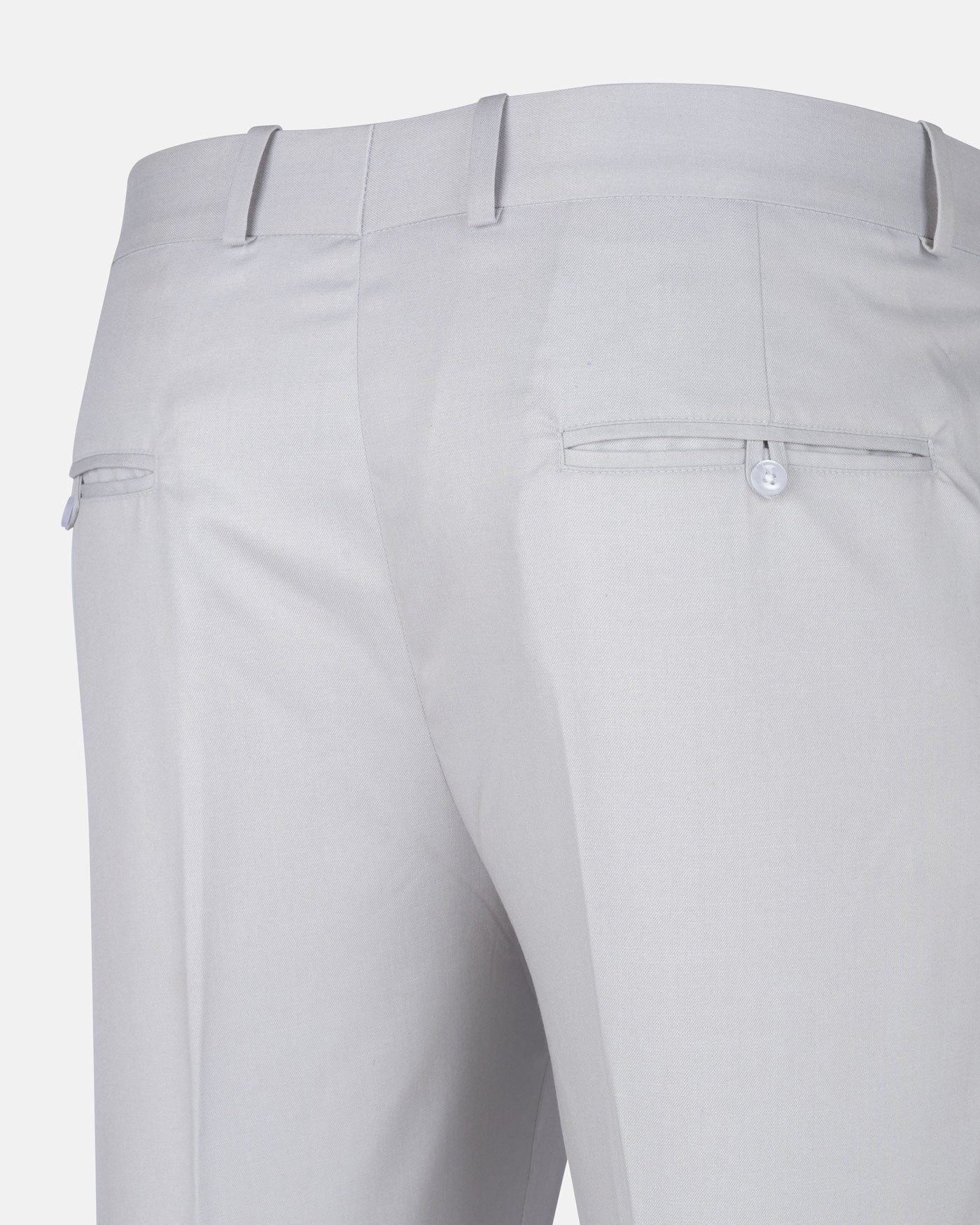 Zernol Silver Formal Cotton Stretchable Pant - John Ellies