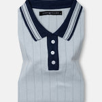 Oksira Sky Blue Cotton Polo T-Shirt - John Ellies