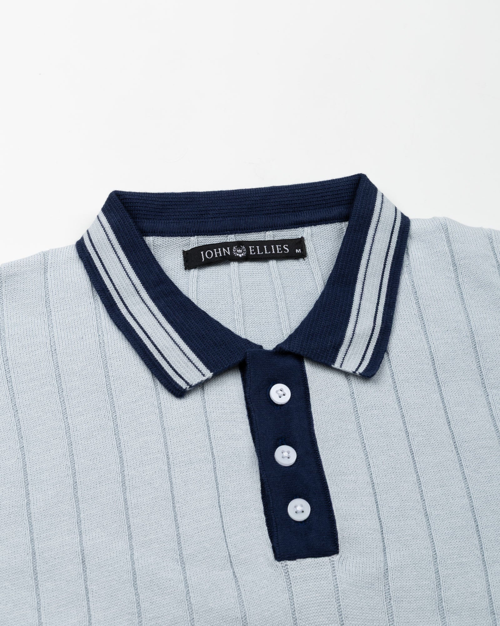 Oksira Sky Blue Cotton Polo T-Shirt - John Ellies