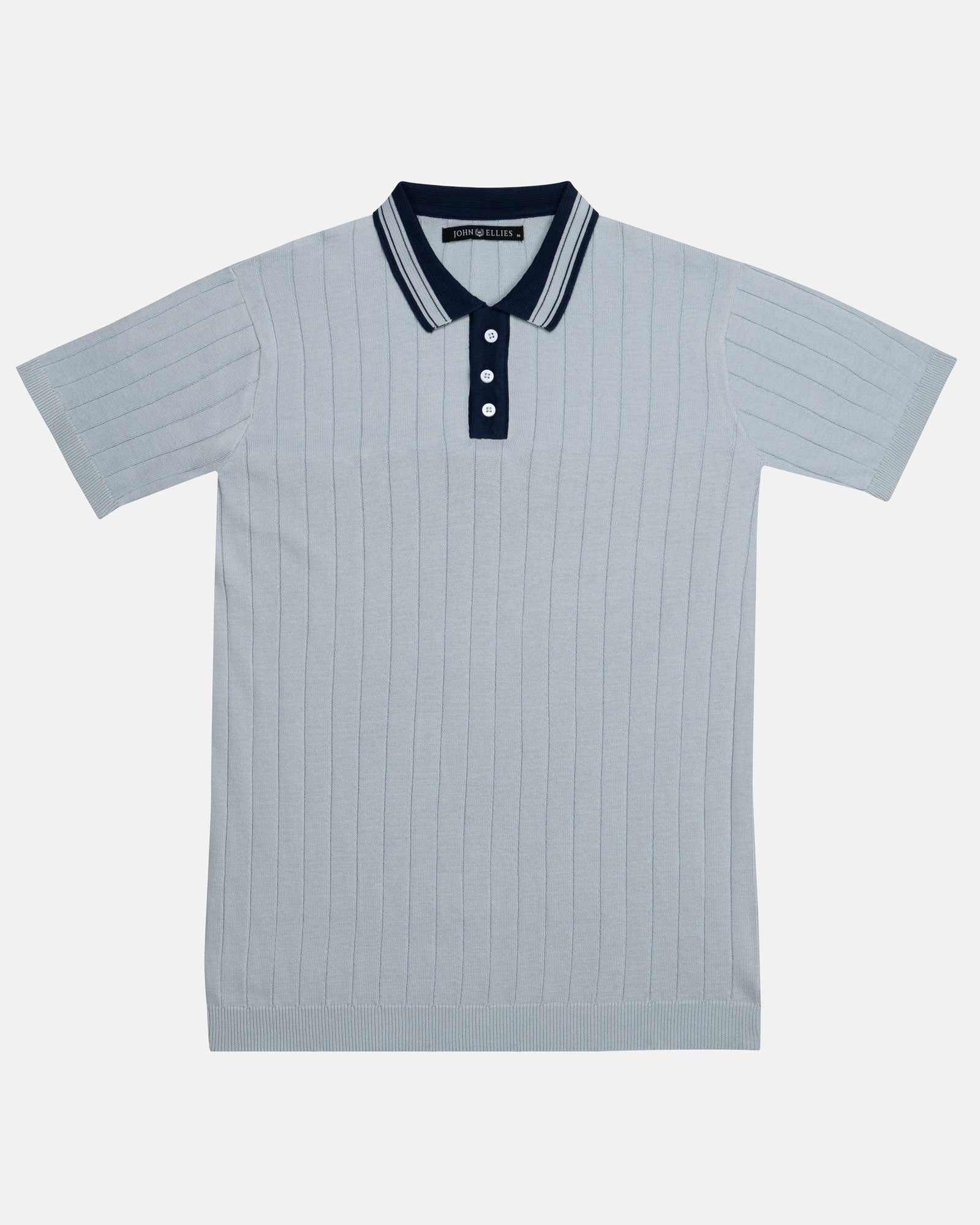 Oksira Sky Blue Cotton Polo T-Shirt - John Ellies