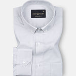 Coastal Smoke Silver Cotton Stripe Shirt - John Ellies