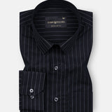 Coastal Black Line Cotton Stripe Shirt - John Ellies