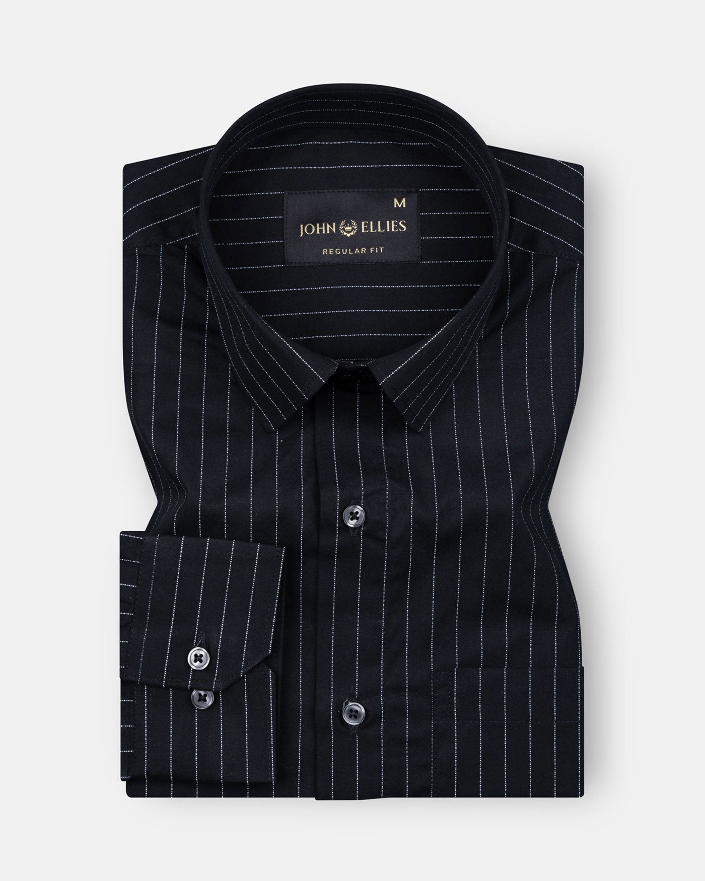 Coastal Black Line Cotton Stripe Shirt - John Ellies