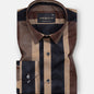 Coastal Black & Brown Cotton Stripe Shirt - John Ellies