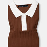 Oksira Brown Cotton Polo T-Shirt - John Ellies