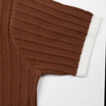 Oksira Brown Cotton Polo T-Shirt - John Ellies