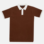 Oksira Brown Cotton Polo T-Shirt - John Ellies