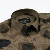 Coastal Chestnut Brown Cotton Stripe Shirt