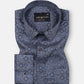 Astron Blue Twill Cotton Printed Shirt - John Ellies