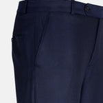 Cryon Navy Blue Formal Cotton Pant - John Ellies