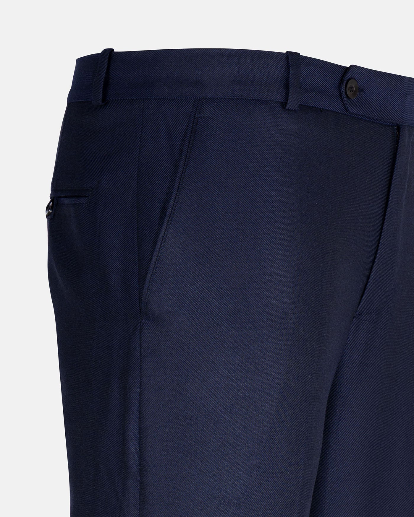 Cryon Navy Blue Formal Cotton Pant - John Ellies