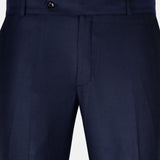 Cryon Navy Blue Formal Cotton Pant - John Ellies