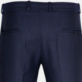 Cryon Navy Blue Formal Cotton Pant - John Ellies