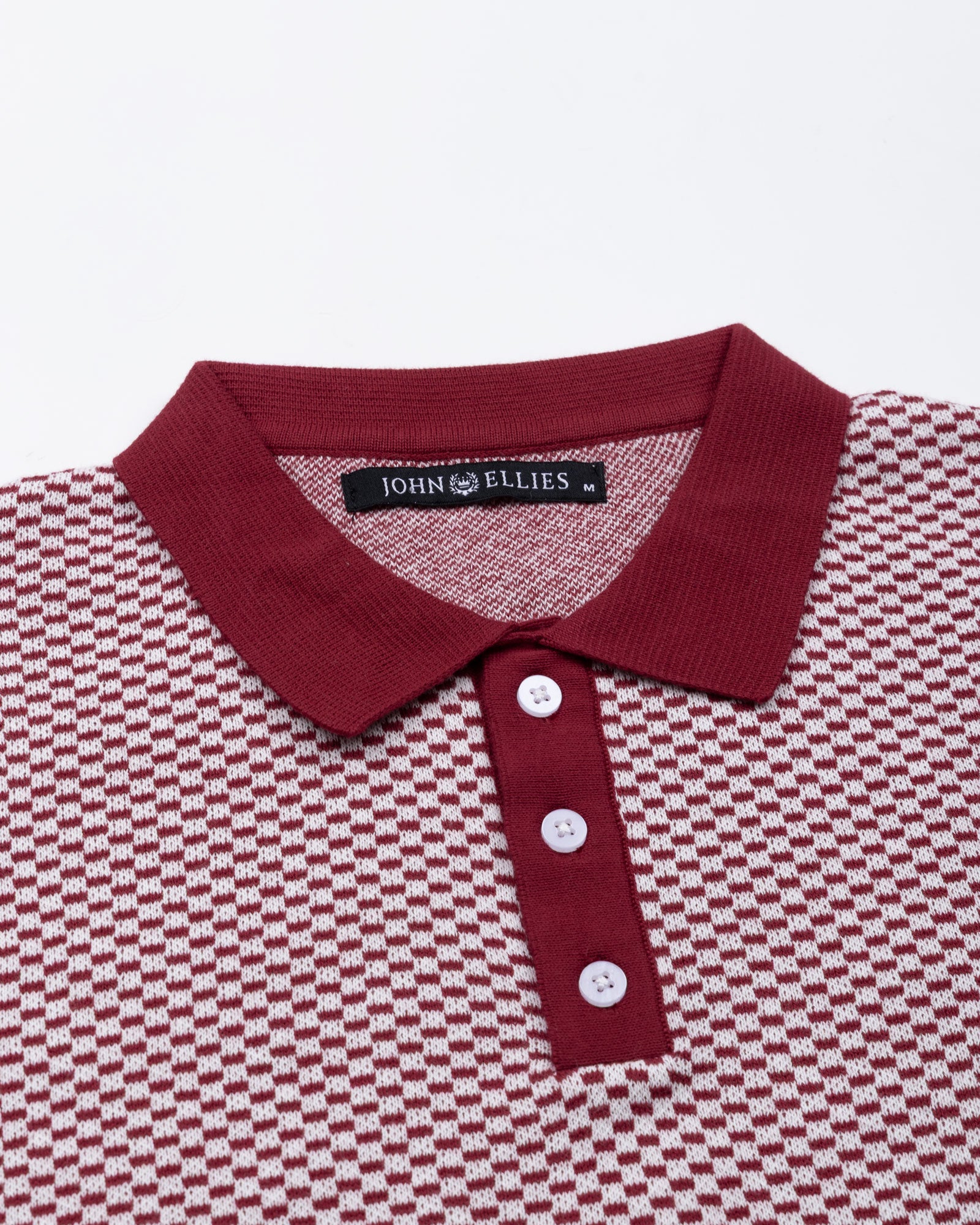 Welbern Red And White Cotton Polo T-Shirt - John Ellies