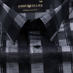 Aztec Black Giza Cotton Checked Printed Shirt - John Ellies