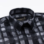 Aztec Black Giza Cotton Checked Printed Shirt - John Ellies