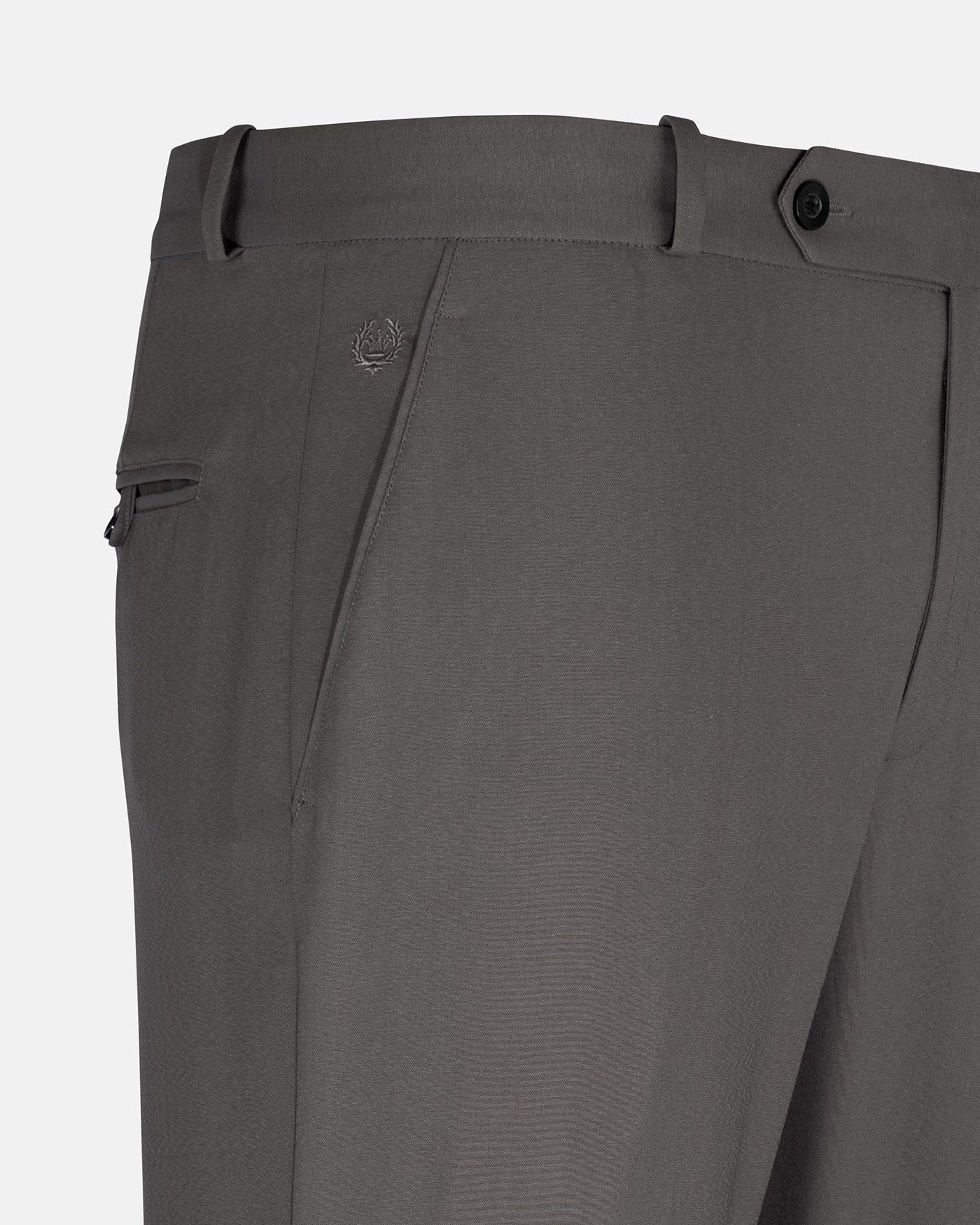 Cryon Brown Formal Cotton Stretchable Pant - John Ellies
