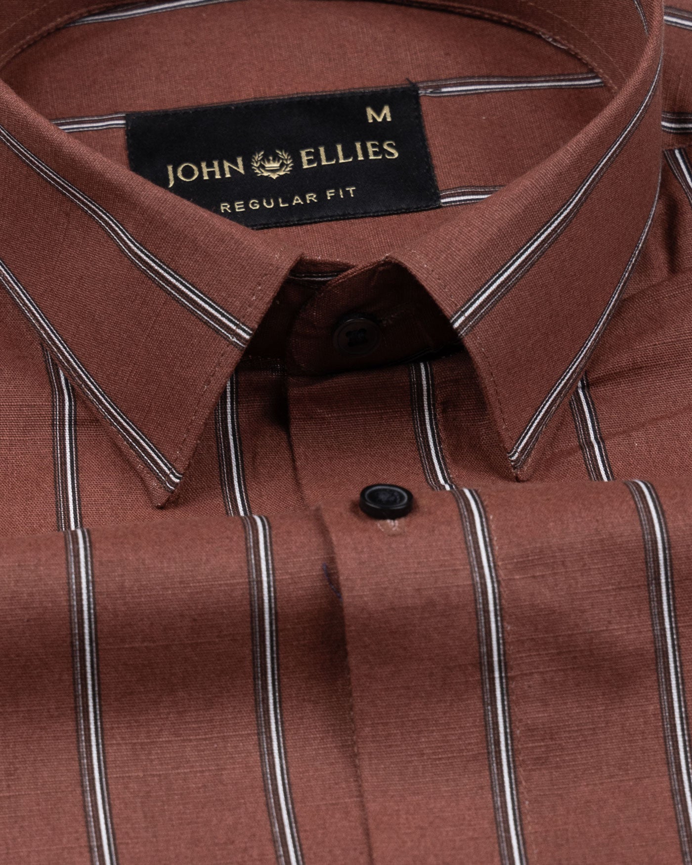 Verdant Maroon Stripe Giza Cotton Shirt - John Ellies