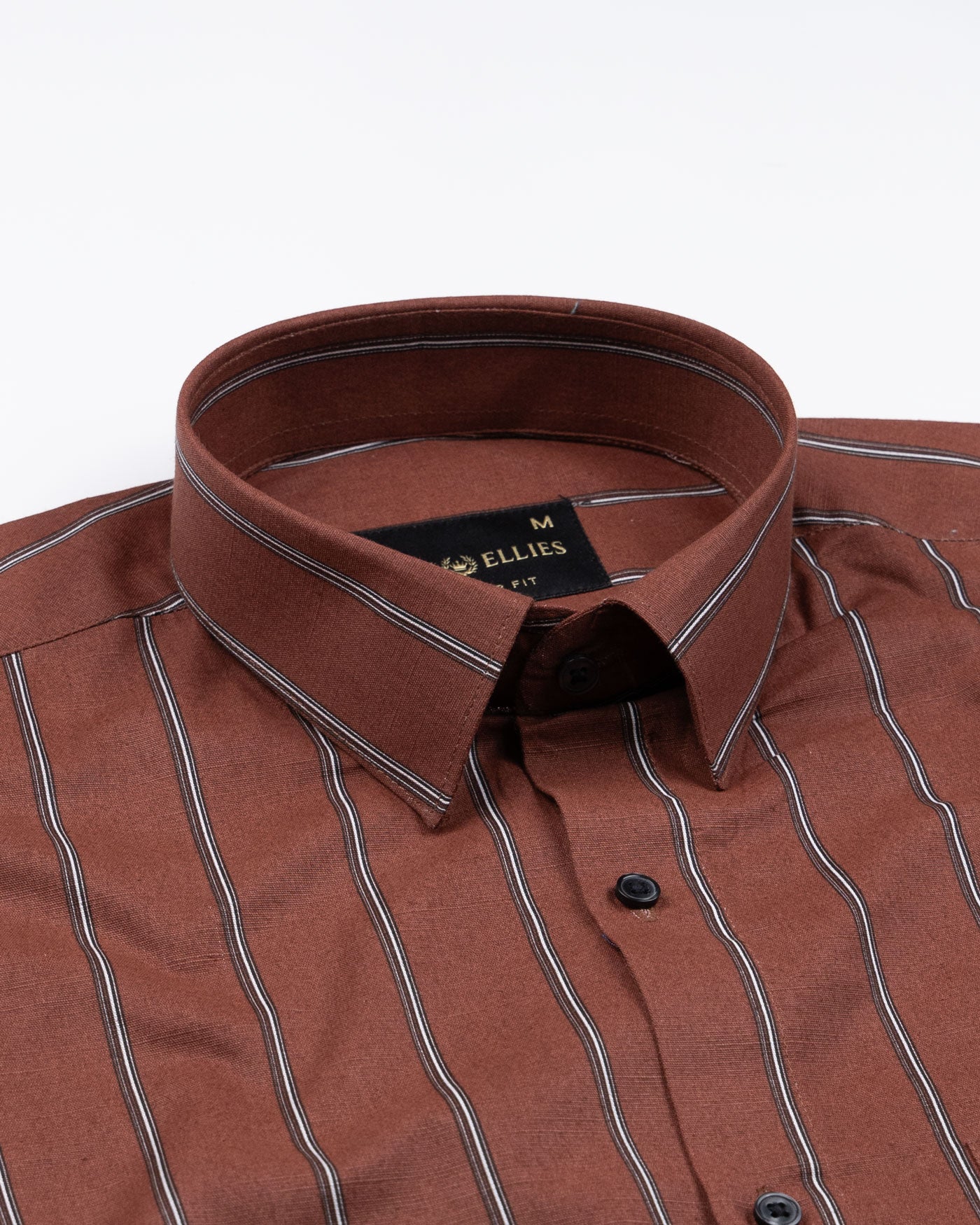 Verdant Maroon Stripe Giza Cotton Shirt - John Ellies