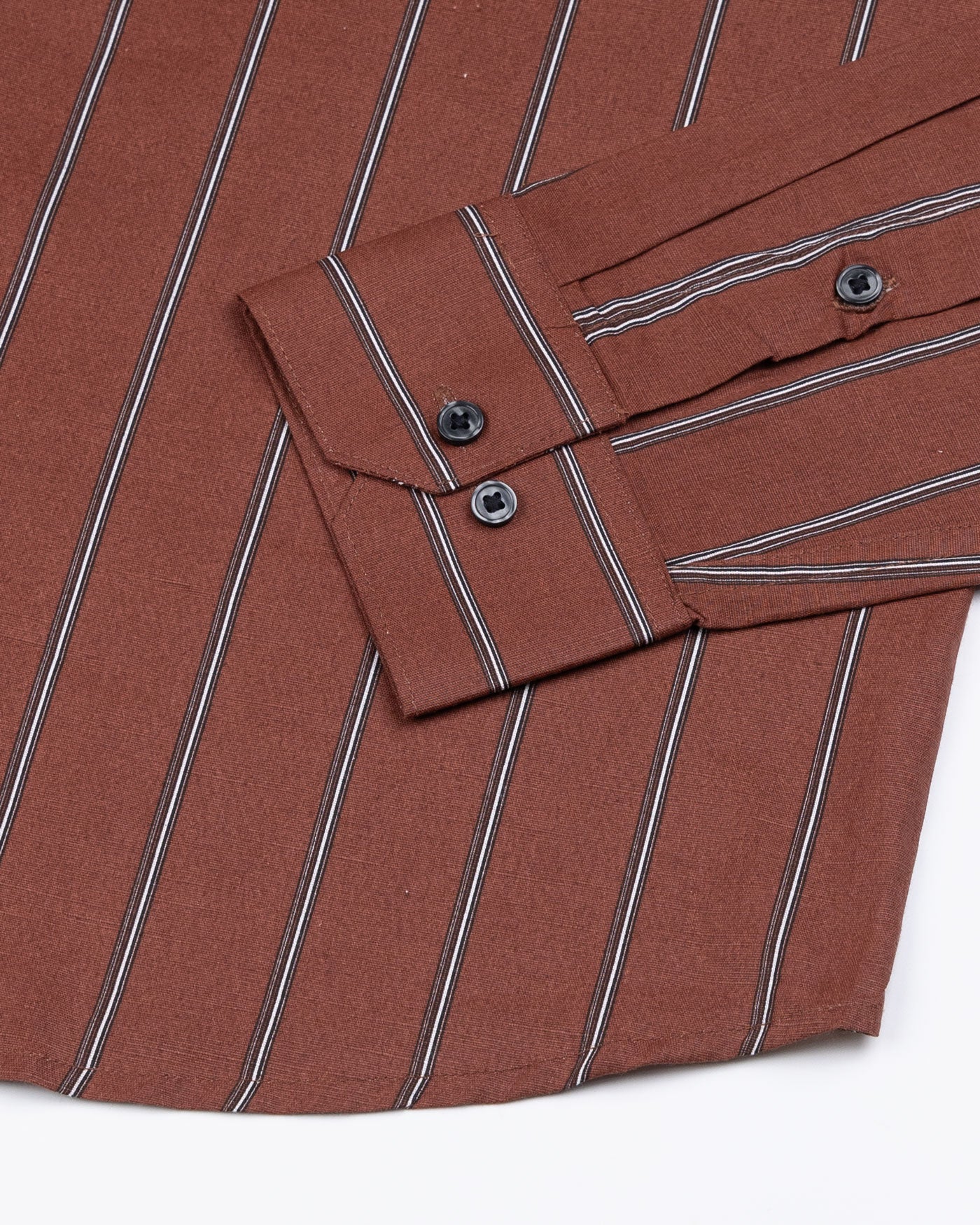 Verdant Maroon Stripe Giza Cotton Shirt - John Ellies