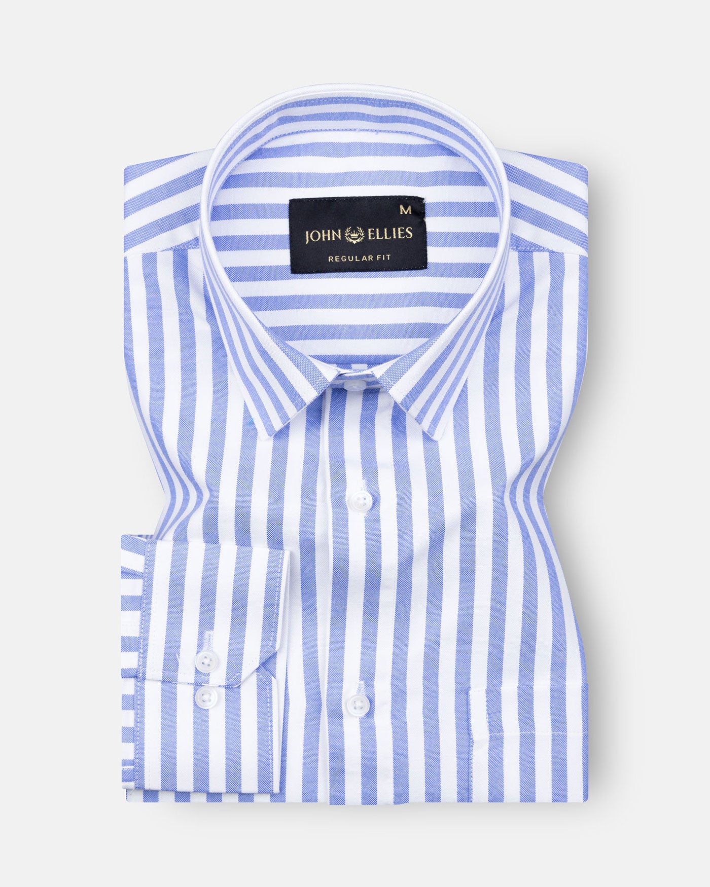 Strifox Blue Stripe Oxford Cotton Shirt - John Ellies