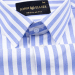 Strifox Blue Stripe Oxford Cotton Shirt - John Ellies