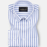 Strifox Grey Stripe Oxford Cotton Shirt - John Ellies