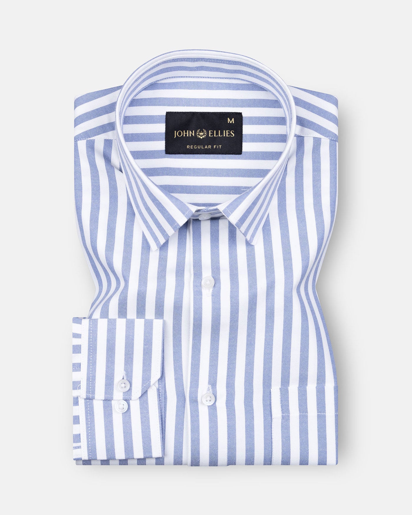 Strifox Grey Stripe Oxford Cotton Shirt - John Ellies