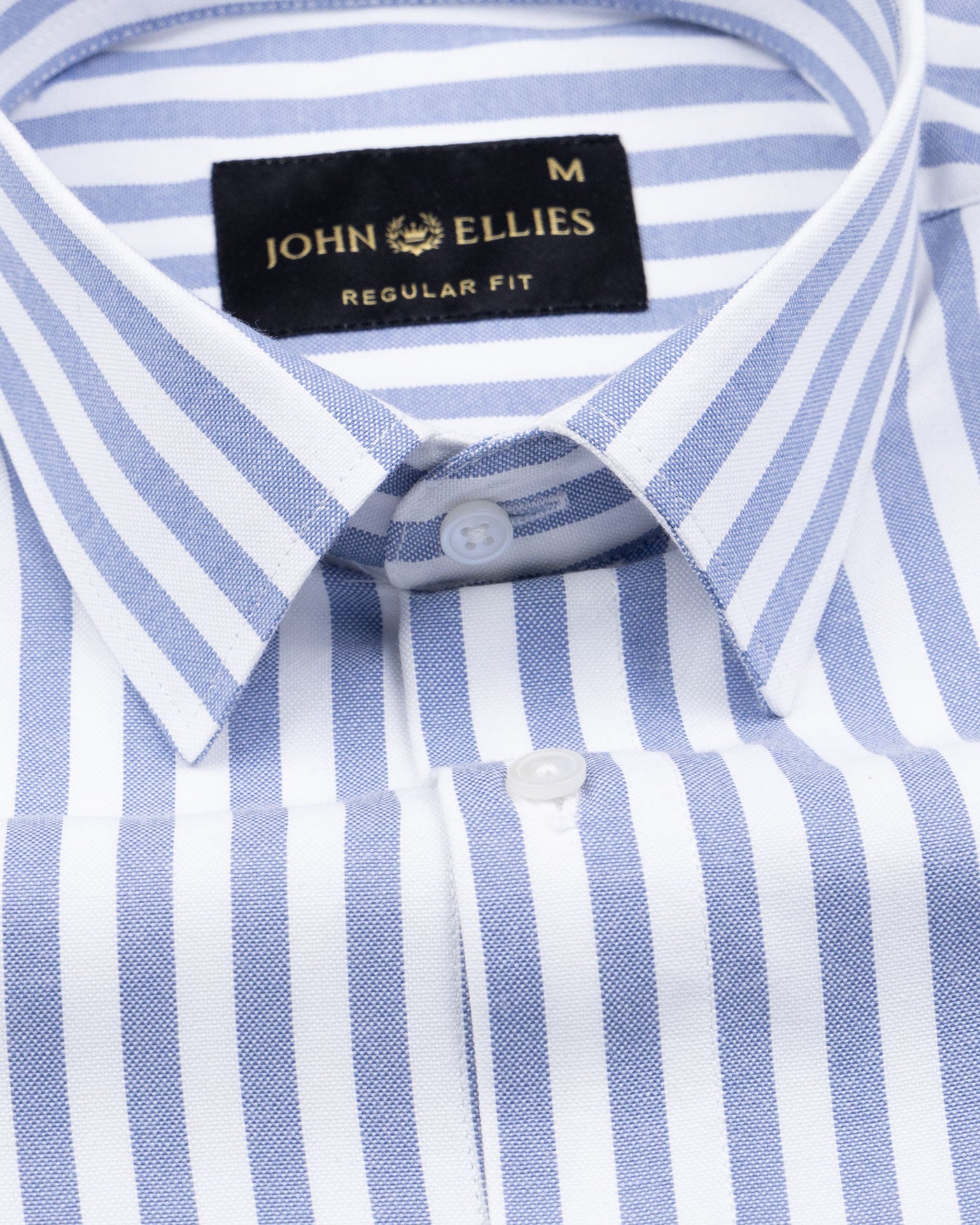 Strifox Grey Stripe Oxford Cotton Shirt - John Ellies