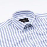 Strifox Grey Stripe Oxford Cotton Shirt - John Ellies