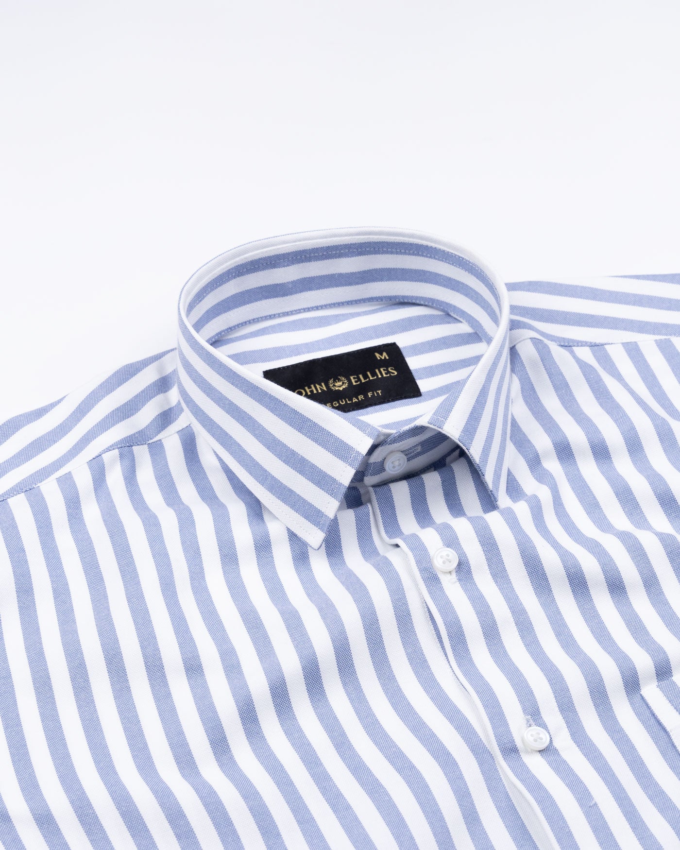 Strifox Grey Stripe Oxford Cotton Shirt - John Ellies