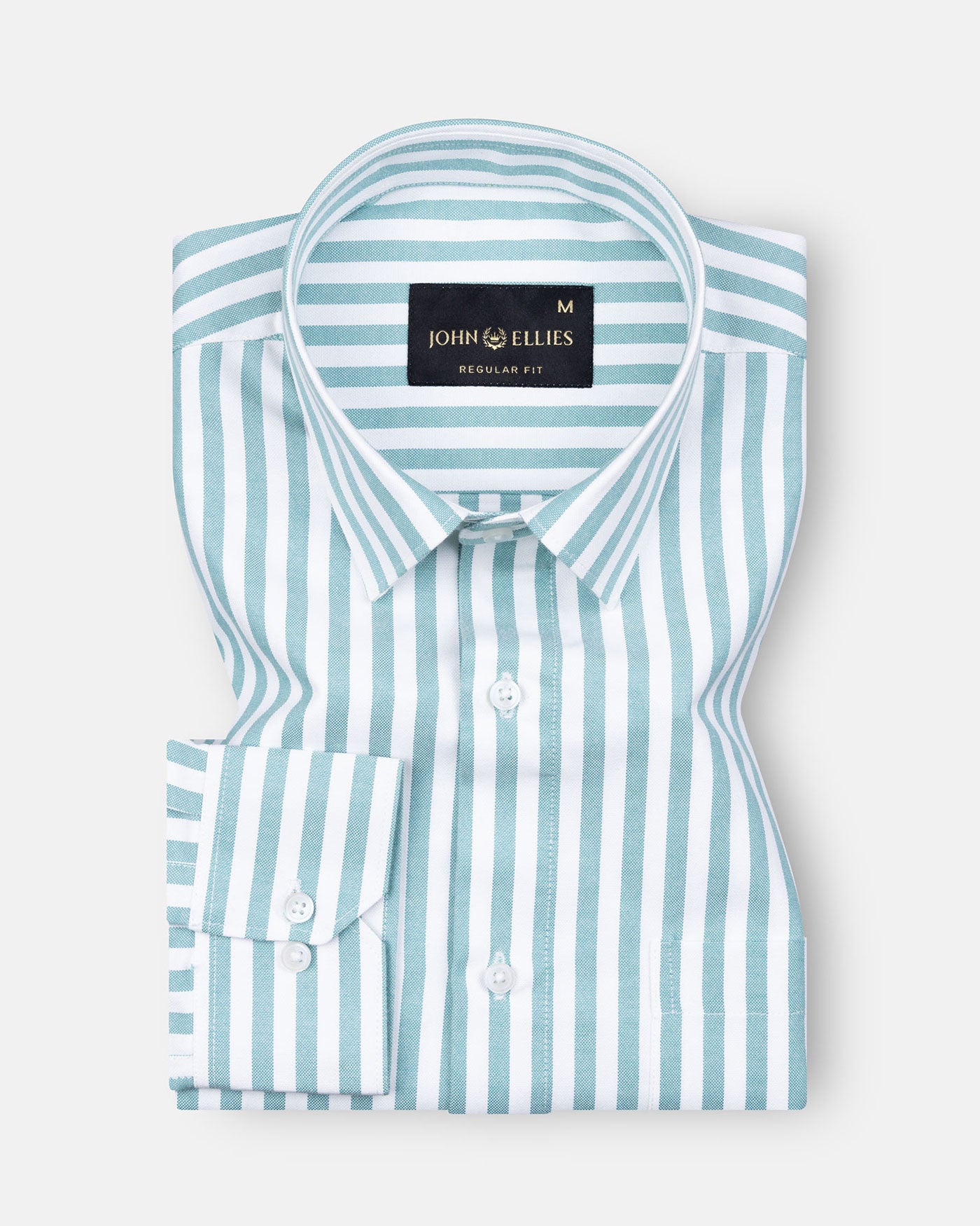 Strifox Green Stripe Oxford Cotton Shirt - John Ellies