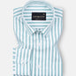 Strifox Green Stripe Oxford Cotton Shirt - John Ellies