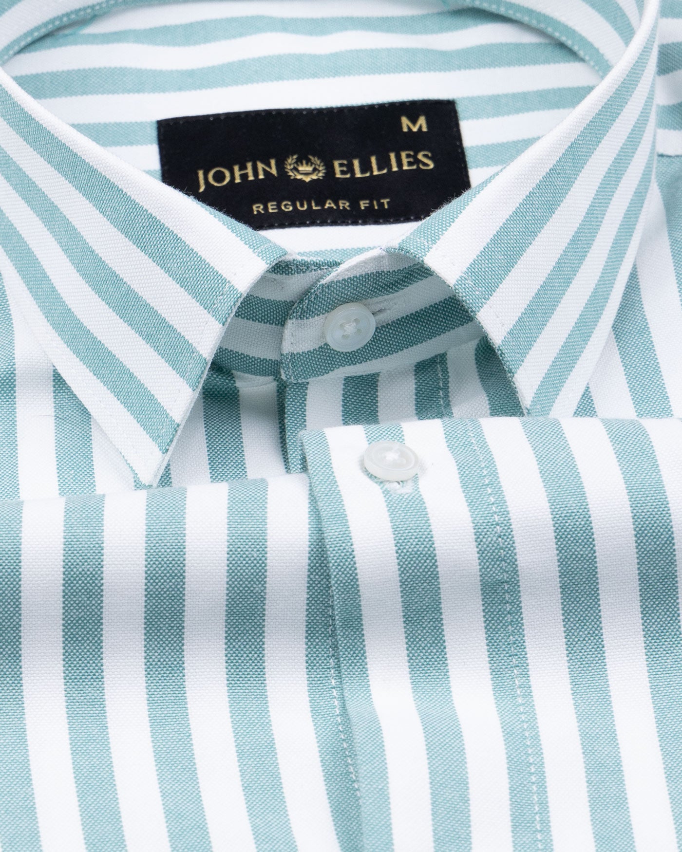 Strifox Green Stripe Oxford Cotton Shirt - John Ellies