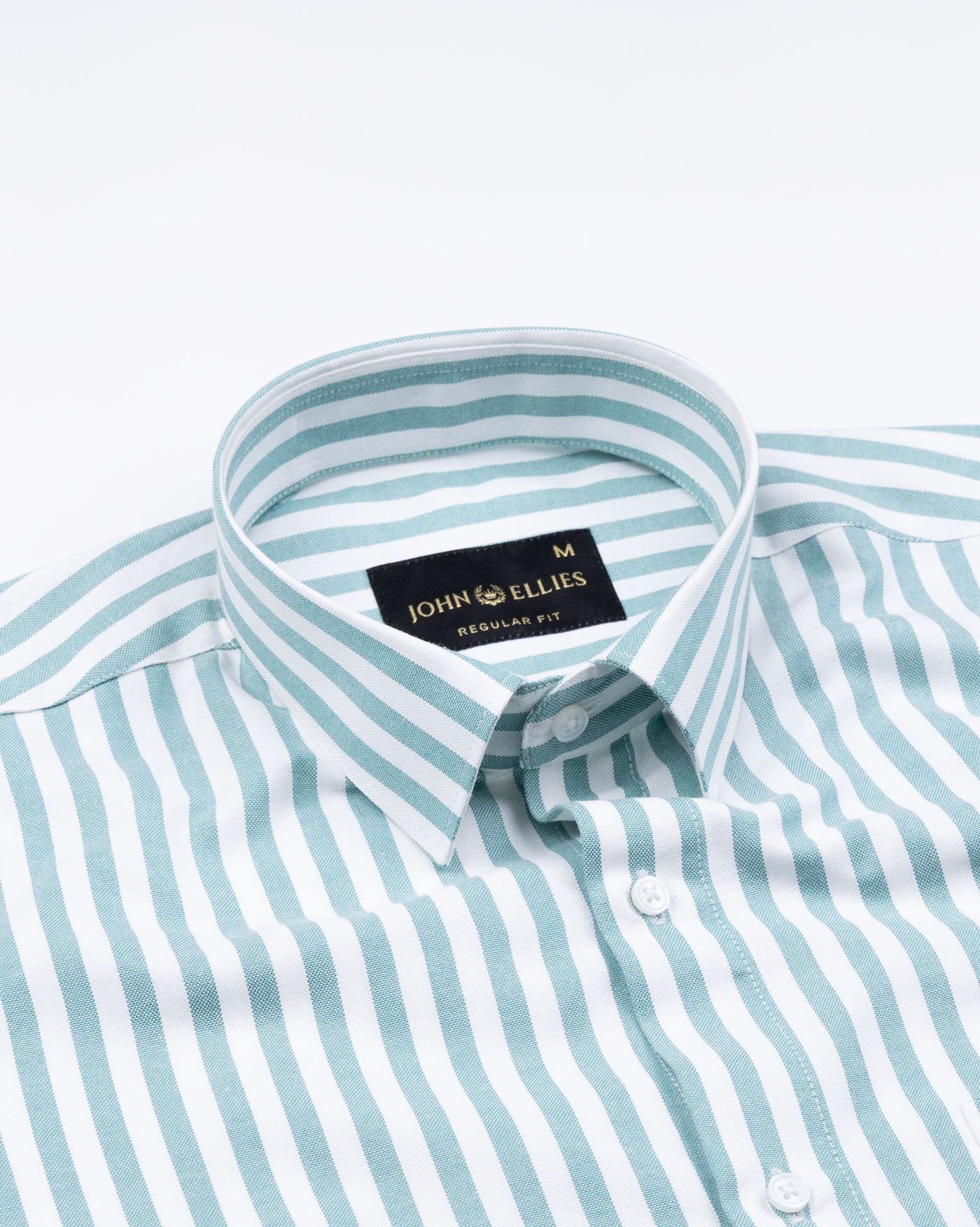 Strifox Green Stripe Oxford Cotton Shirt - John Ellies