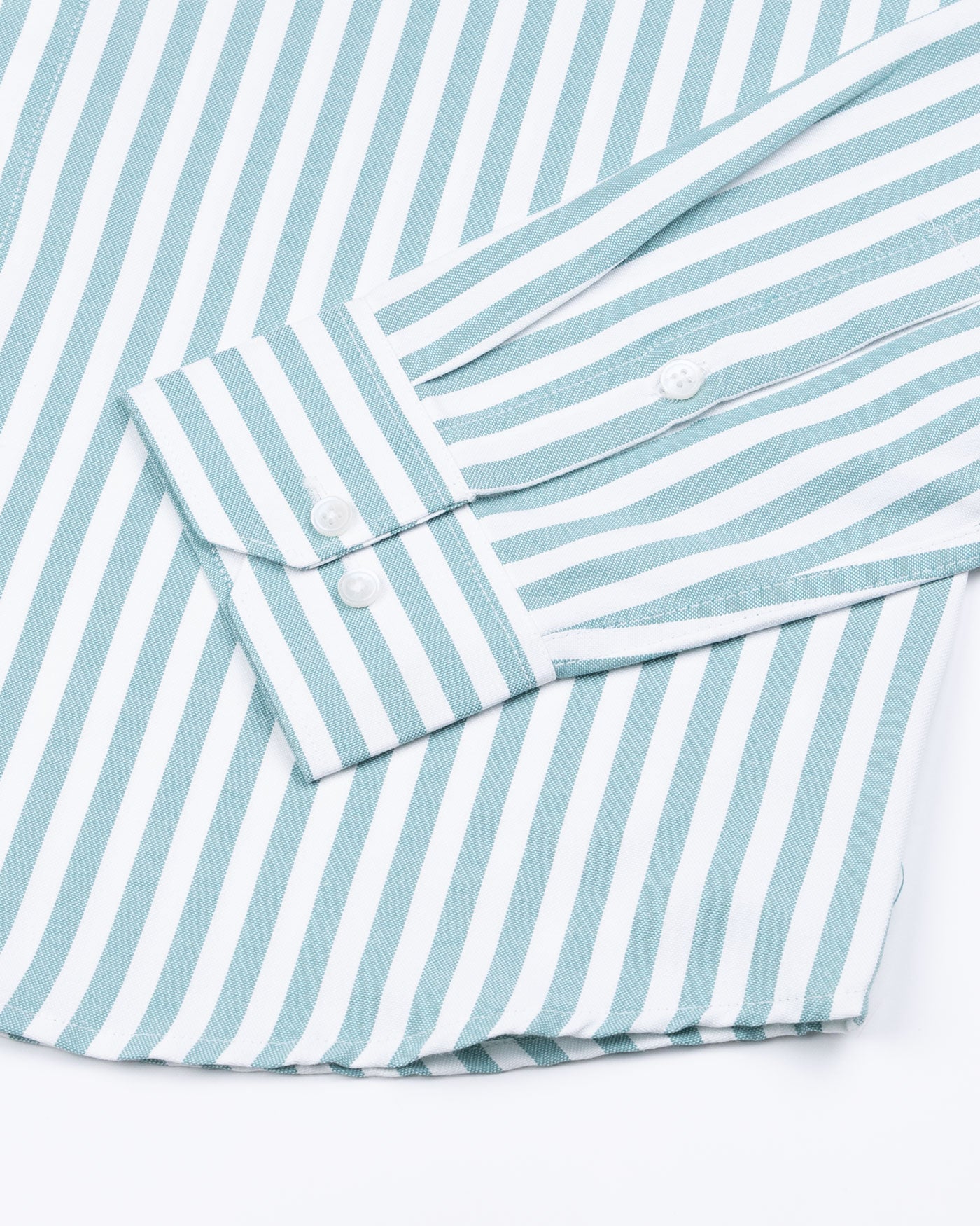 Strifox Green Stripe Oxford Cotton Shirt - John Ellies