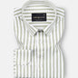 Strifox Olive Stripe Oxford Cotton Shirt - John Ellies