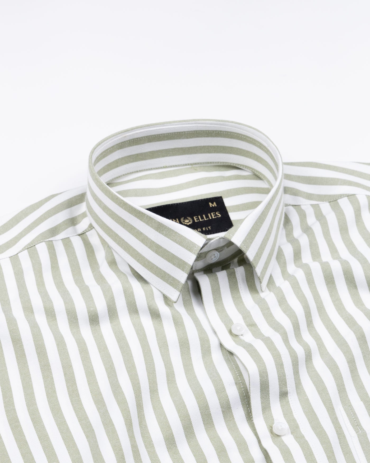 Strifox Olive Stripe Oxford Cotton Shirt - John Ellies