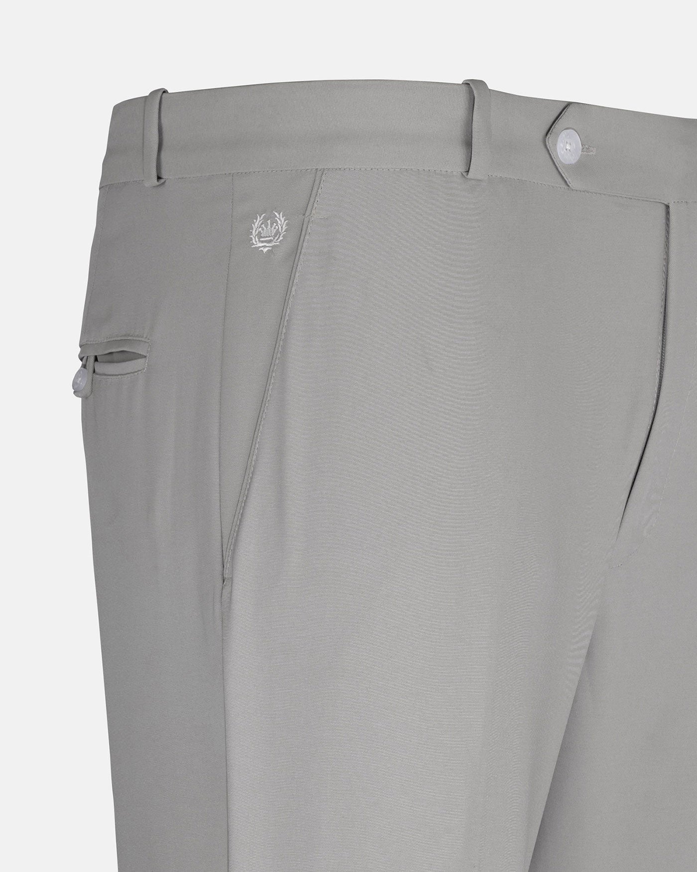 Cryon SIlver Formal Cotton Stretchable Pant - John Ellies
