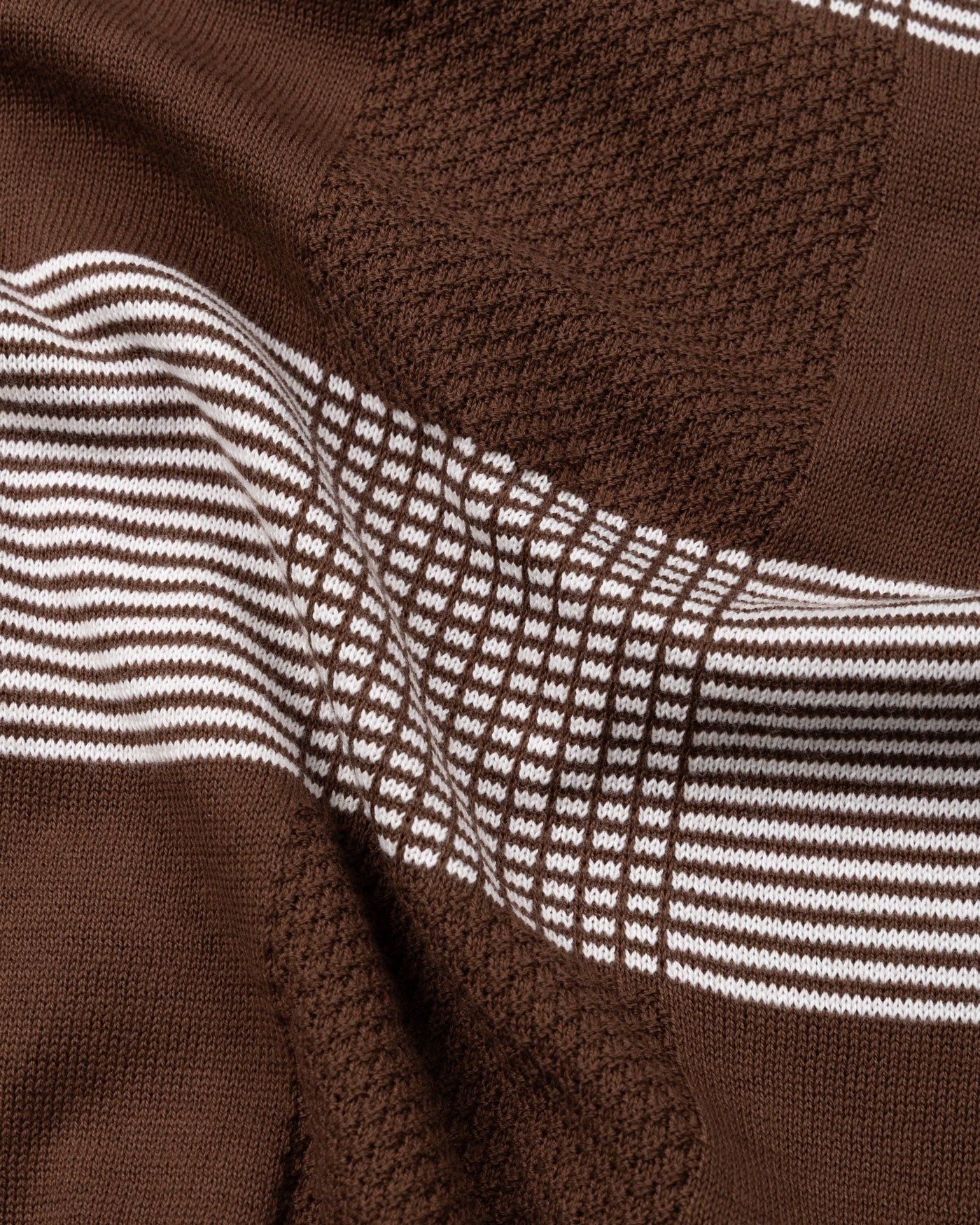 Welbern Brown Stripes Cotton Polo T-Shirt - John Ellies