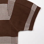 Welbern Brown Stripes Cotton Polo T-Shirt - John Ellies