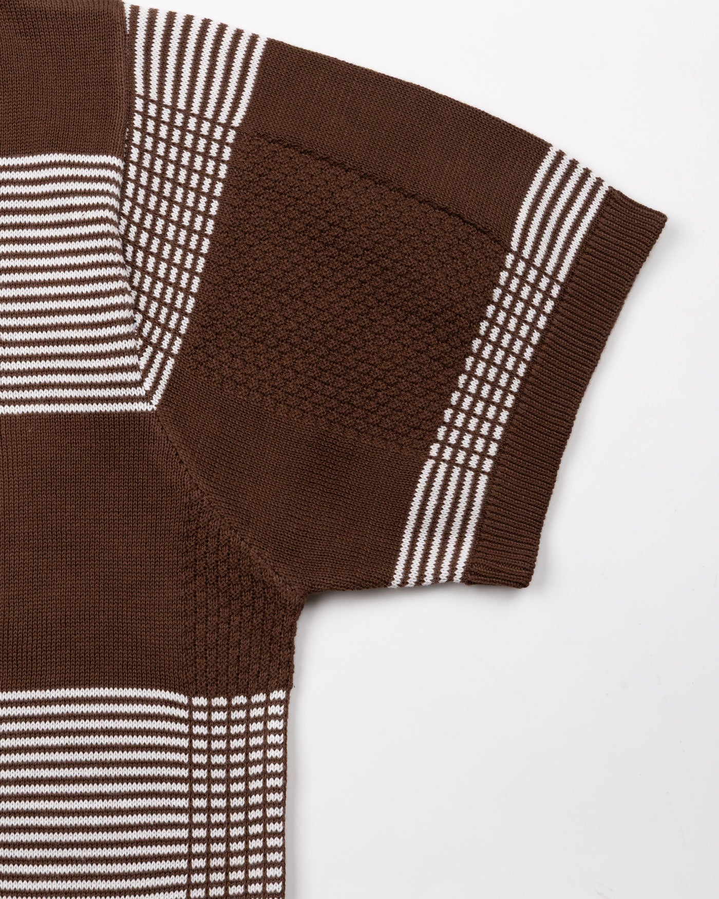 Welbern Brown Stripes Cotton Polo T-Shirt - John Ellies
